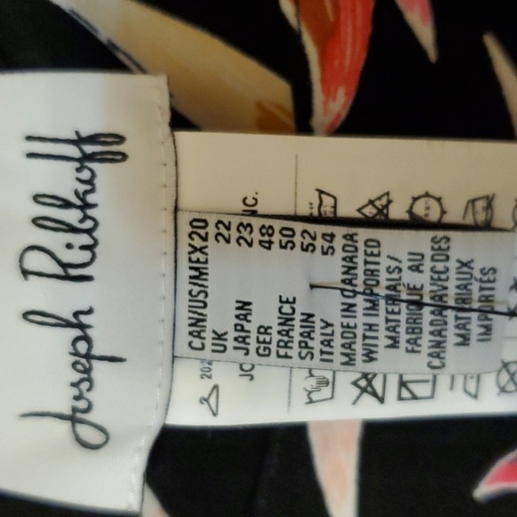 Joseph Ribkoff black floral Valentina Flare palazzo pants wide leg size … - Picture 8 of 14